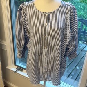 Blue Striped Women's Top